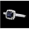 Image 2 : Platinum 1.17ct Sapphire and Diamond Ring