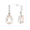 Image 2 : 14KT White Gold Ladies 2.90ctw Morganite and Diamond Earrings