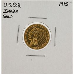 1915 $2 1/2 Indian Head Quarter Eagle Gold Coin