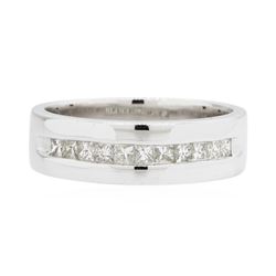 18KT White Gold Men's 0.60ctw Diamond Ring