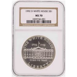 1992-D $1 White House Commemorative Silver Dollar Coin NGC MS70