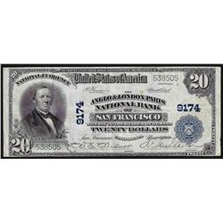 1902 $20 Anglo & London Paris National Bank Note