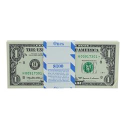 Pack of (100) Consecutive 1999 $1 Federal Reserve STAR Notes St. Louis