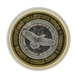.999 Silver Oneida Bingo Green Bay, Wisconsin $10 Limited Edition Gaming Token