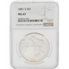 Image 1 : 1881-S $1 Morgan Silver Dollar Coin NGC MS63