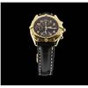 Image 1 : 18KT Yellow Gold Breitling Chronomat Watch with Leather Bracelet