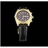 Image 2 : 18KT Yellow Gold Breitling Chronomat Watch with Leather Bracelet