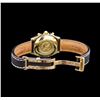 Image 5 : 18KT Yellow Gold Breitling Chronomat Watch with Leather Bracelet
