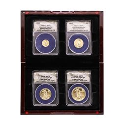 2013 American Gold Eagle (4) Coin Set ANACS MS70 First Strike