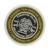 Image 1 : .999 Silver Treasure Island Las Vegas $10 Casino Limited Edition Gaming Token