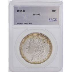 1898-O $1 Morgan Silver Dollar Coin SEGS MS65