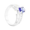 Image 3 : 18KT White Gold Ladies 1.21ct Sapphire and Diamond Ring