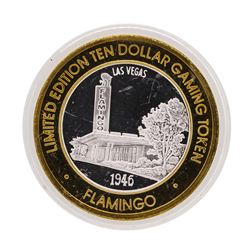 .999 Silver Flamingo Las Vegas, Nevada $10 Casino Limited Edition Gaming Token