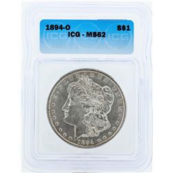 1894-O $1 Morgan Silver Dollar Coin ICG MS62