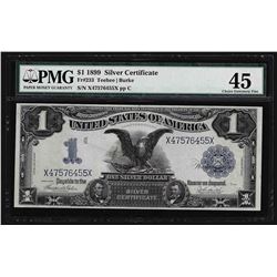 1899 $1 Black Eagle Silver Certificate Note PMG Choice XF45