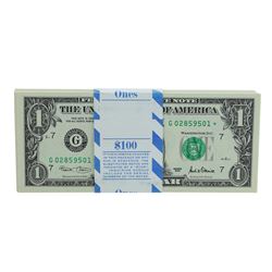 Pack of (100) Consecutive 2001 $1 Federal Reserve STAR Notes Chicago