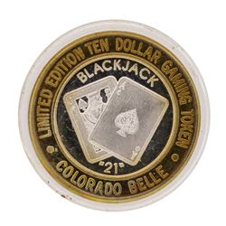 .999 Silver Colorado Belle Laughlin, Nevada $10 Casino Limited Edition Gaming To