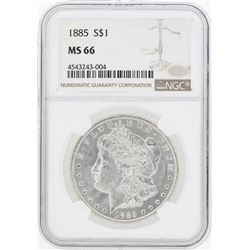 1885 $1 Morgan Silver Dollar Coin NGC MS66