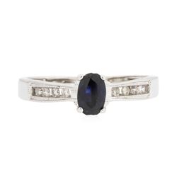 10KT White Gold Lady's 0.60ct Sapphire and Diamond Ring