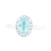 Image 1 : 14KT White Gold Ladies 1.15ct Apatite and Diamond Ring
