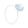 Image 3 : 14KT White Gold Ladies 1.15ct Apatite and Diamond Ring