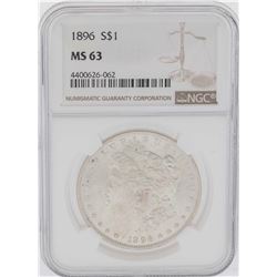 1896 $1 Morgan Silver Dollar Coin NGC MS63