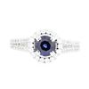 Image 1 : 14KT White Gold Ladies 1.13ct Sapphire and Diamond Ring