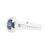 Image 2 : 14KT White Gold Ladies 1.13ct Sapphire and Diamond Ring