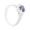 Image 3 : 14KT White Gold Ladies 1.13ct Sapphire and Diamond Ring