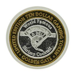 .999 Silver Golden Gate Las Vegas, Nevada $10 Casino Limited Edition Gaming Toke