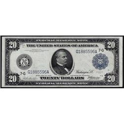 1914 $20 Federal Reserve Note Blue Seal