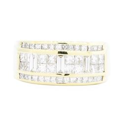 18KT Yellow Gold Men's 2.48ctw Diamond Ring