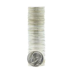 Roll of (50) 1964-D Brilliant Uncirculated Roosevelt Dimes