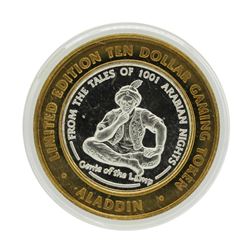 .999 Silver Aladdin Resort Casino Las Vegas, NV $10 Limited Edition Gaming Token