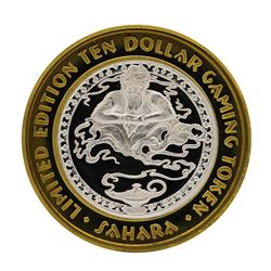 .999 Silver Sahara Las Vegas, Nevada $10 Casino Limited Edition Gaming Token
