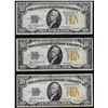 Image 1 : Lot of (3) 1934A $10 North Africa WWII Emergency Silver Certificate Notes