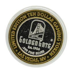 .999 Silver Golden Gate Las Vegas, Nevada $10 Casino Limited Edition Gaming Toke