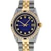 Image 1 : Rolex Mens Two Tone 14KT Yellow Gold Sapphire and Diamond Datejust Wristwatch