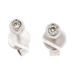 14KT White Gold Lady's 0.08ctw Diamond Stud Earrings