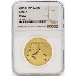 2015 China 500 Yuan Panda Gold Coin NGC MS69