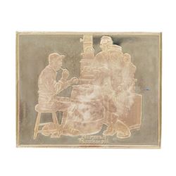 Norman Rockwell Fondest Memories 1500 Grains Sterling Silver Ingot