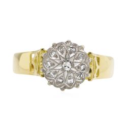 14KT Yellow and White Gold Men's 0.15ctw Diamond Ring