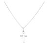 Image 1 : 14KT White Gold Cross Pendant with Chain