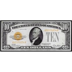 1928 $10 Gold Certificate Note