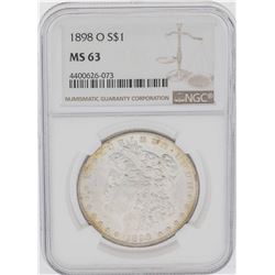 1898-O $1 Morgan Silver Dollar Coin NGC MS63