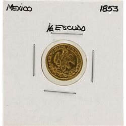 1853 Mexico 1/2 Escudo Gold Coin
