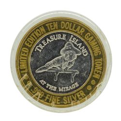 .999 Silver Treasure Island Las Vegas $10 Casino Limited Edition Gaming Token