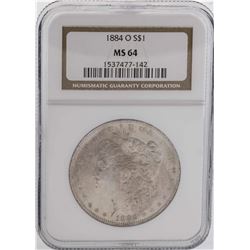 1884-O $1 Morgan Silver Dollar Coin NGC MS64