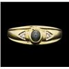 Image 1 : 14KT Yellow Gold Men's 0.50ct Chrysoberyl and White Spinel Ring