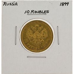 1899 Russia 10 Roubles Gold Coin